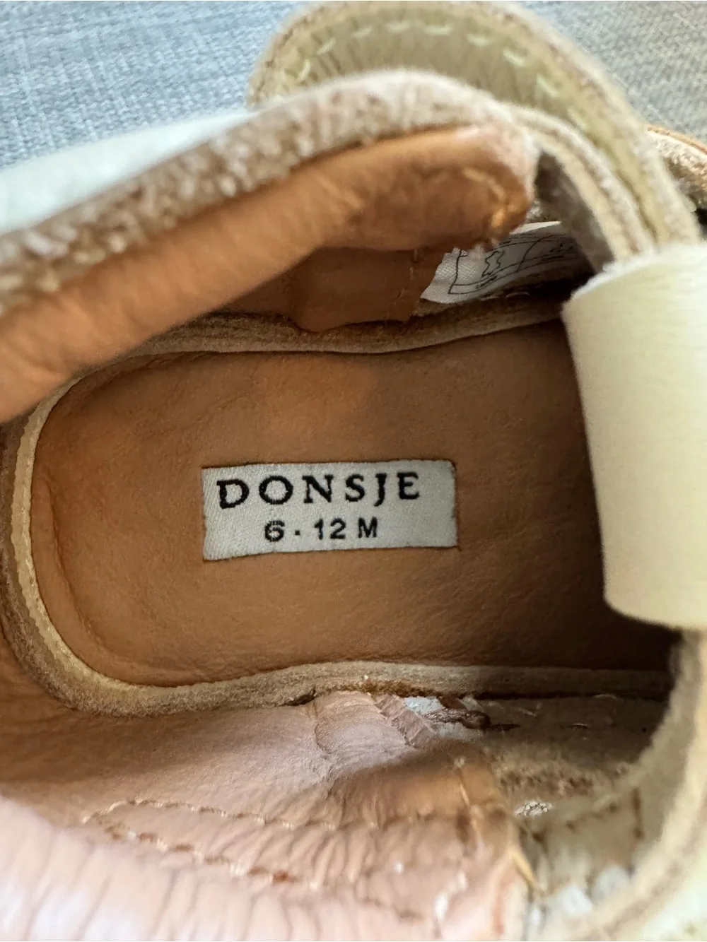 Donsje Amsterdam Blueberry Pie Leather Baby Girl Pre Walker Shoes 6-12 months